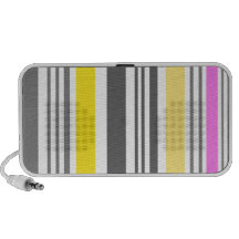 Modern grey yellow pink stripes speaker system