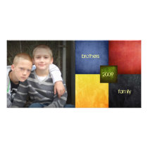 Modern Grunge Block Photo Card