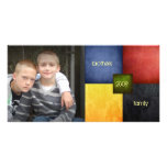Modern Grunge Block Photo Card photo cards