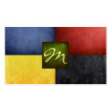 Modern Grunge Block with Monogram business cards