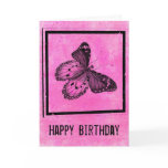 Modern Grunge Butterfly Birthday Card