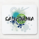 Modern Grunge Halftone California Mousepad
