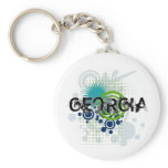 Modern Grunge Halftone Georgia Keychain