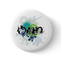 Modern Grunge Halftone Idaho Button
