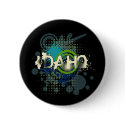 Modern Grunge Halftone Idaho Button Dark