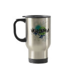 Modern Grunge Halftone Virginia Travel Mug
