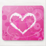 Modern Grunge Heart Valentine Mouse Mats