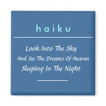 Modern Haiku Refrigerator Magnet  (Square)