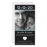 Modern Heart Save The Dates (Pale Blue) photo cards