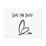 Modern Hearts Save the Date Postcard