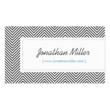 Modern & Hip Black Chevron Pattern Business Card Template