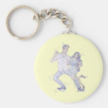 Modern Jive Ceroc Dancers Key Chains