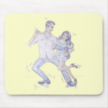 Modern Jive Ceroc Dancers Mouse Pad