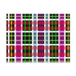 Modern light green black and red plaid