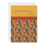 Modern Mania Colorblock Graphic Personalized Invitations