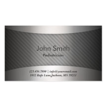Modern Metal Pediatrician Business Card