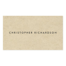 MODERN & MINIMAL on TAN CARDBOARD Business Card Template