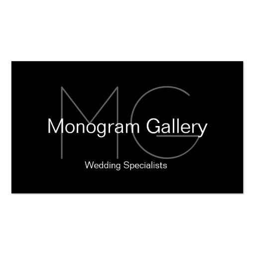 Modern Monogram Customisable Business Card