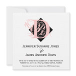 Modern Monogram D Names Wedding Invitations