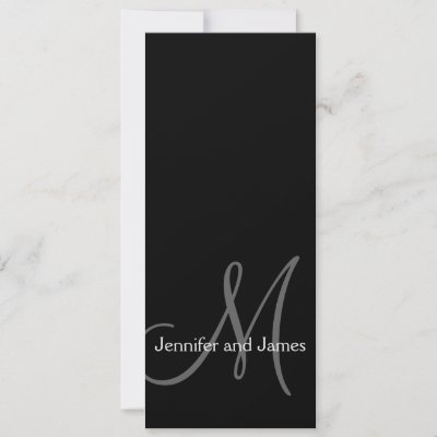 Modern Monogram Wedding Invitations by monogramgallery