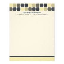 Modern Mosaic Custom Flat Note Cards (charcoal) Personalized Announcement