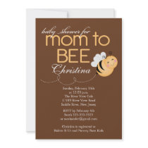 Modern Mum to Bee Baby Shower Invitation