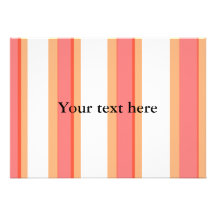 Modern orange and red transparent stripes custom invite