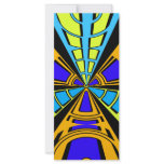 Modern orange blue yellow circular design rack cards