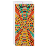 Modern orange green circles rack cards