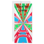Modern orange red blue semi-circle design rack cards