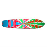 Modern orange red blue semi-circle design skateboards