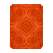 Modern orange wood pattern rectangle magnets