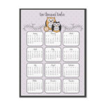 Modern Owls 2012 Calendar Postcard