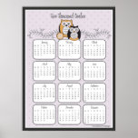 Modern Owls 2012 Calendar Poster