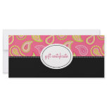 Modern Paisley Boutique Style Gift Certificates rack cards