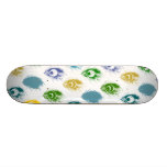 Modern Peacock feathers print art Custom Skateboard