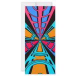 Modern pink blue semi-circle design rack cards