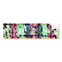 Modern pink green psychedelic swirls