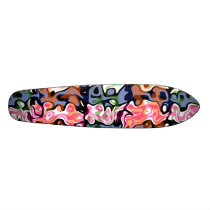 Modern pink green psychedelic swirls