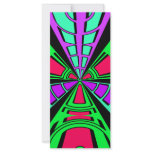 Modern pink purple green semi-circle design rack cards