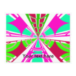 Modern pink purple white semi-circle design postcards