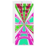 Modern pink purple white semi-circle design rack cards