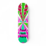 Modern pink purple white semi-circle design skateboards