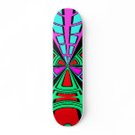Modern pink red blue semi-circle design skateboards