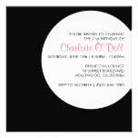 modern | polka dot; birthday party custom announcements