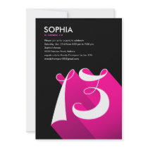 Modern Pop 13th Birthday Party Invitations