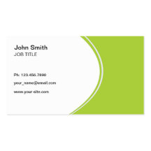 Modern Professional Green and White Business Card