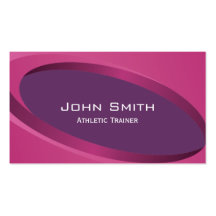 Modern Purple Athletic Trainer Business Card