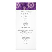 Modern Purple Grunge Flowers Wedding Invites