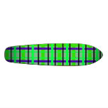 Modern purple neon green and green plaid
